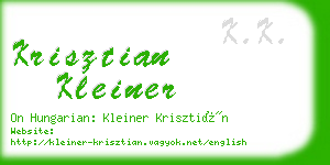 krisztian kleiner business card